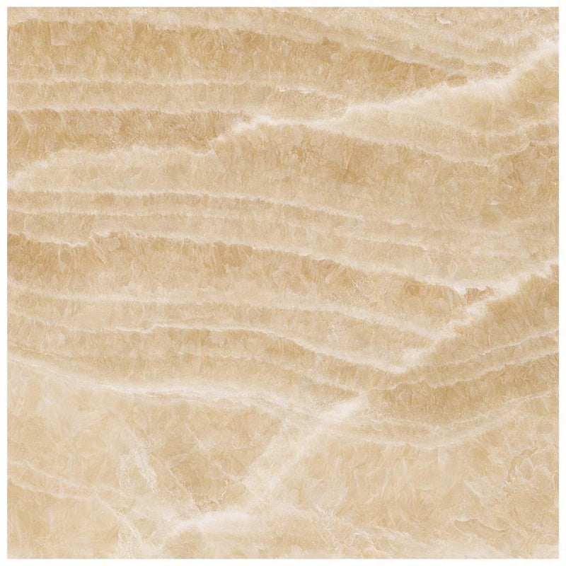 Honey (Giallo Crystal) Onyx 18x18 Polished Tile