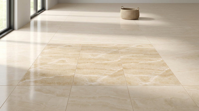 Honey (Giallo Crystal) Onyx 18x18 Polished Tile