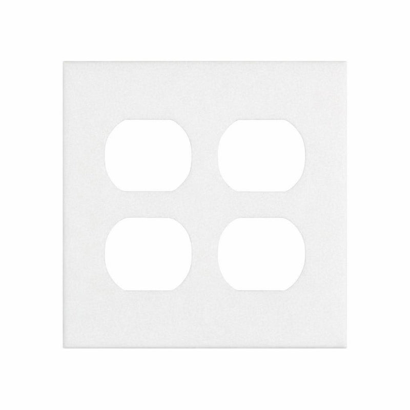 Thassos White Switch Plate Covers 4-1/2x4 1/2 Honed Plate Cover 2-DUPLEX