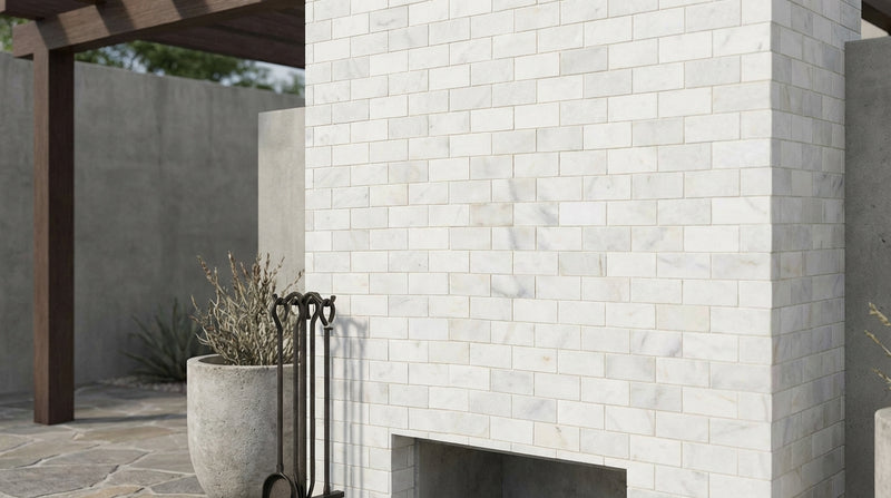 Calacatta Oliva Marble 2x4 Honed Brick Joint Mosaic Brick Mosaic