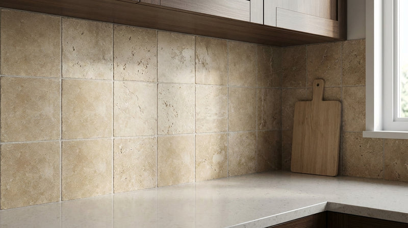 Noce (Antalya) Travertine 4x4 Tumbled Travertine Tile