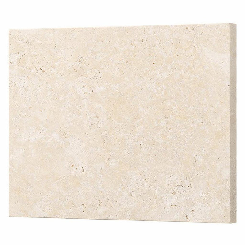 Ivory / Light Ivory Travertine 16x24 Cream Tumbled Paver