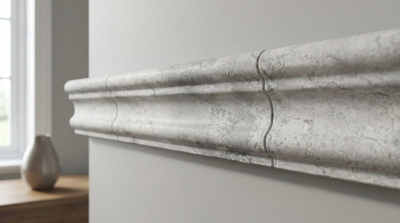 Atlantic Gray Marble 2x12 Polished/Honed Tile Milano Molding