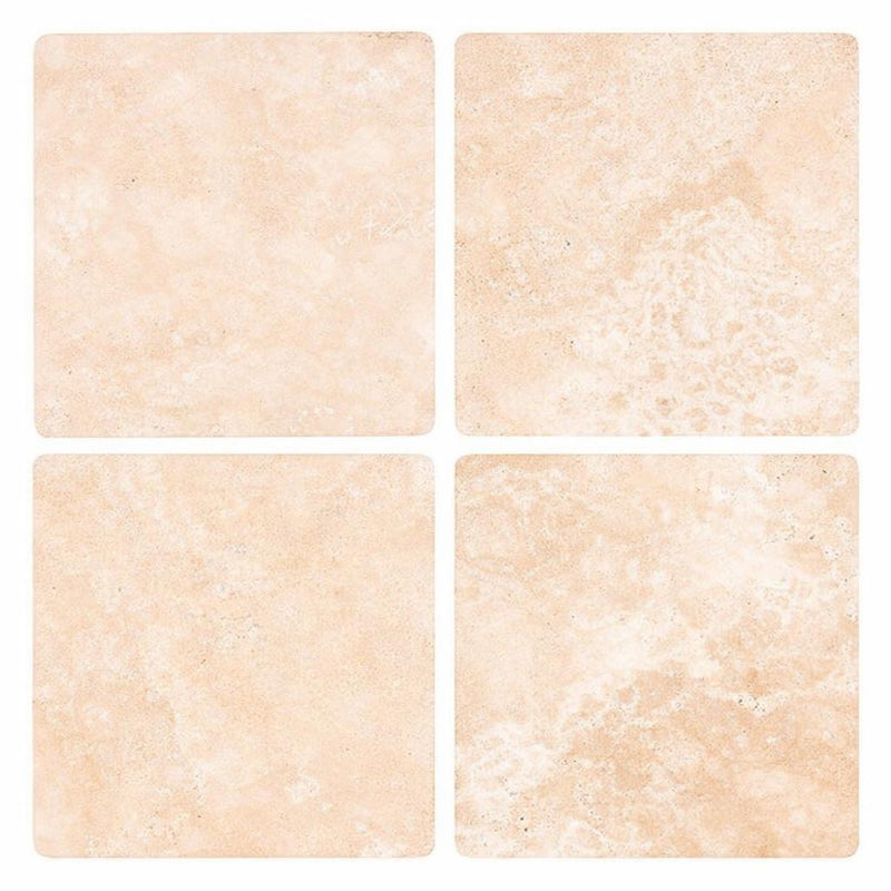 Durango / Paredon (Mexican) - Cross Cut Durango Travertine 12x12 Tumbled Travertine Tile