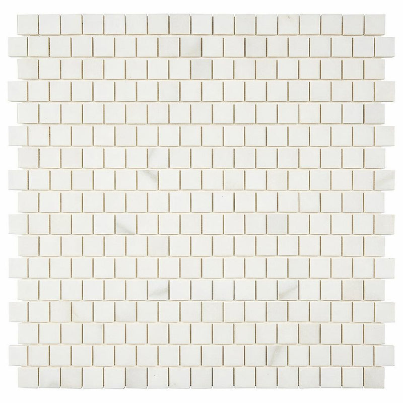 Calacatta Oliva Marble 5/8x5/8 (Staggered) Honed Mosaic