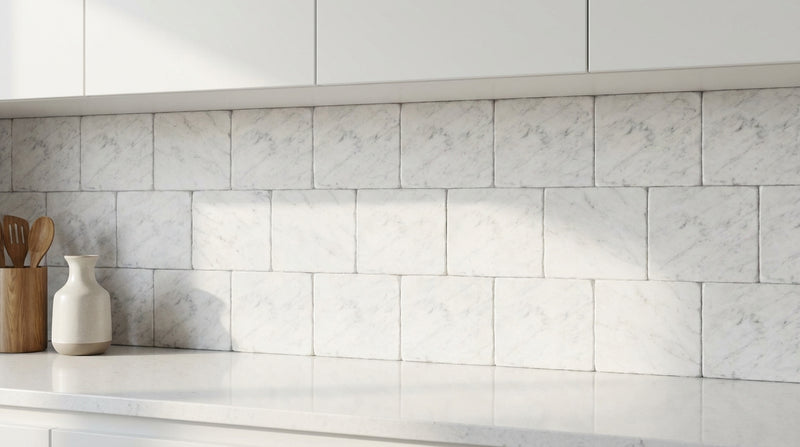 Carrara White (Italian) Marble 6x6 Honed Tile