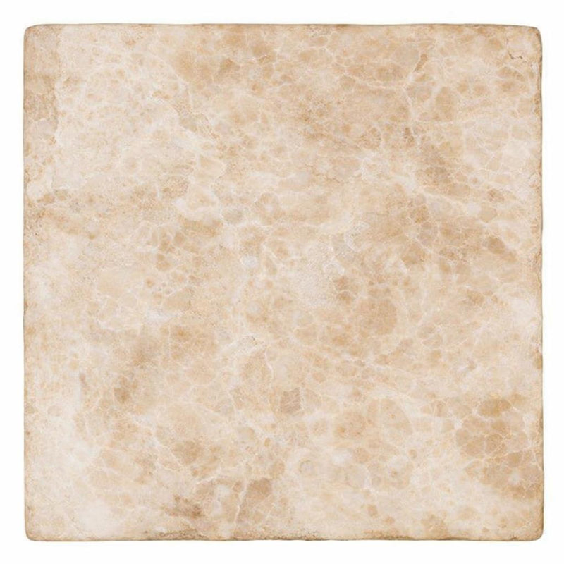 Cappuccino Marble 4x4 Tumbled Tile