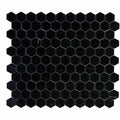 Nero Marquina (Black) Marble 1x1 Honed Hexagon Mosaic