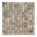 Silver (Pewter Blend) Travertine 1x1 Tumbled Travertine Mosaic