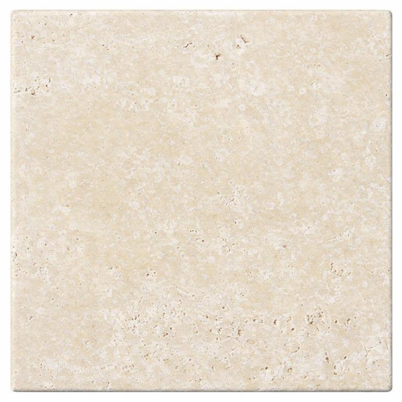 Ivory / Light Travertine 8x8 Cream Tumbled Tile