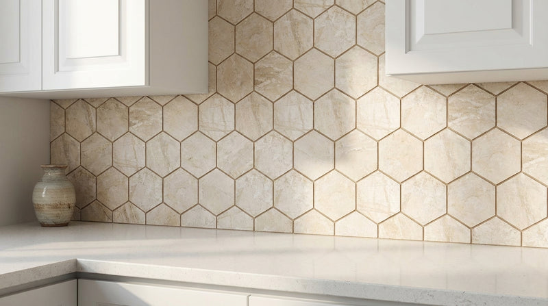 Diano Royal (Queen Beige) Marble 4x4 Tumbled Tile