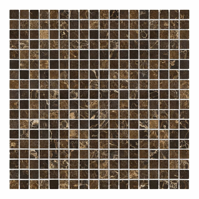 Emperador Dark (Spanish) Marble 5/8x5/8 Polished Mosaic