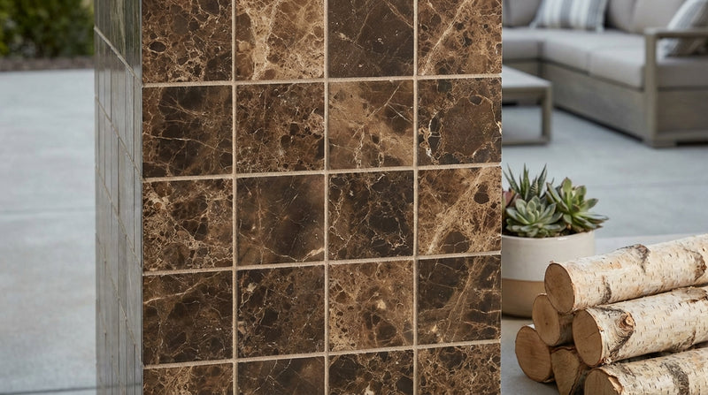 Emperador Dark (Spanish) Marble 5/8x5/8 Polished Mosaic