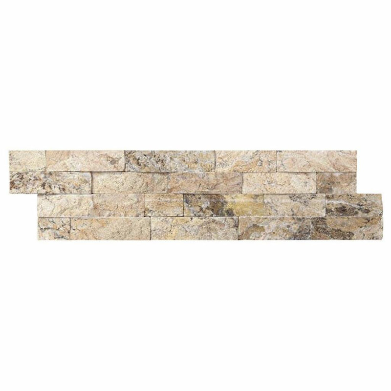 Antico Onyx Split-faced Travertine Ledger Panel