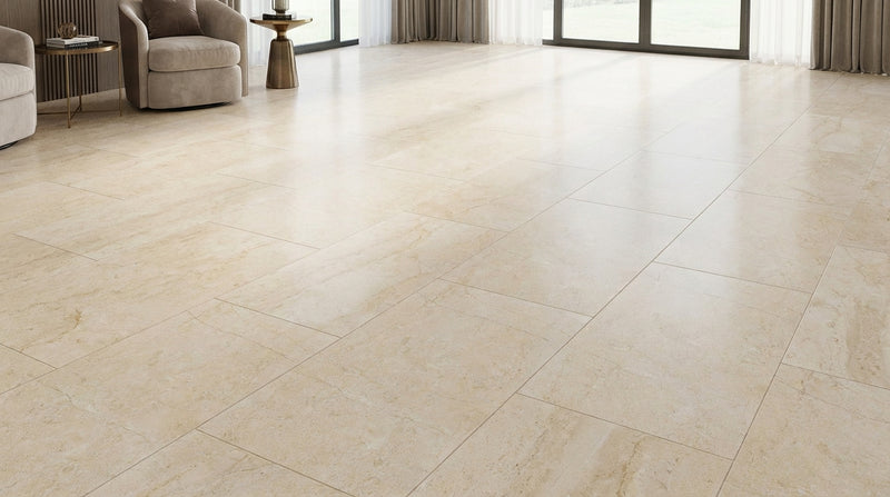 Crema Marfil (Spanish) Crema Marfil Marble 6x12 Cream Polished / Honed Tile
