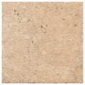 Walnut Travertine 18x18 Unfilled, Brushed & Chiseled Travertine Tile