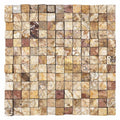 Scabos Travertine 1x1 Split-faced (Hi-Low) Travertine Mosaic