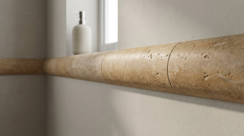 Noce (Antalya) Travertine 1x12 Honed Travertine Tile Dome (Cane) Liner