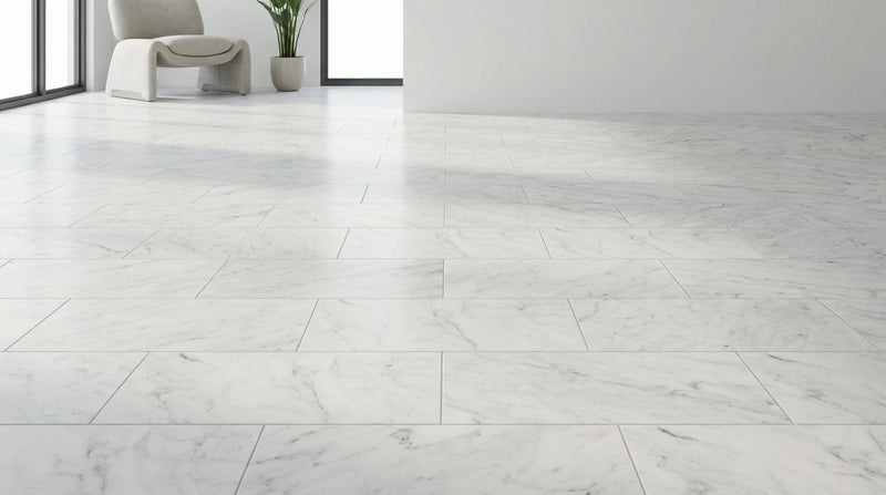 Oriental White (Asian Statuary) Oriental White Marble 6x12 Polished / Honed Tile