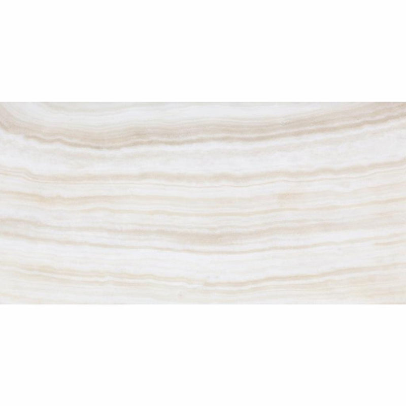 White (Bianco / Vanilla) Onyx 12x24 Polished Tile