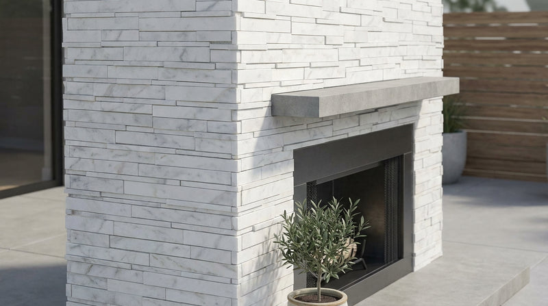 Calacatta Oliva Marble Honed Manhattan Mosaic Manhattan (Random-Strip) Mosaic