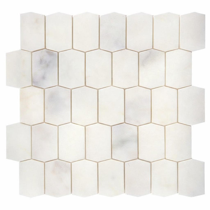 Calacatta Oliva Marble Honed Picket Mosaic