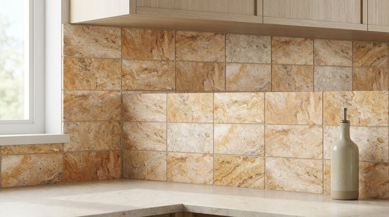 Scabos Travertine 3x6 Tumbled Travertine Tile