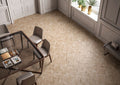 Havenwood Beige Chevron 12x15 Matte Porcelain Wood Look Mosaic Tile