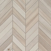 Havenwood Dove Chevron 12x15 Matte Porcelain Wood Look Mosaic Tile