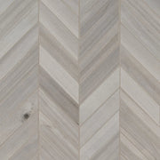 Havenwood Platinum Chevron 12x15 Matte Porcelain Wood Look Mosaic Tile