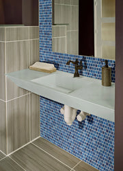 Hawaiian Blue 1x1 Misc. Glass Mosaic Tile