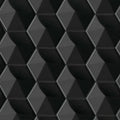 Hedron Black 5x4 Matte 3D Ceramic Wall Tile