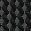 Hedron Black 5x4 Matte 3D Ceramic Wall Tile