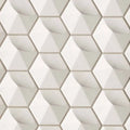Hedron Fog 5x4 3D Gloss Ceramic Wall Tile