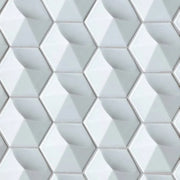 Hedron Sky Blue 5x4 3D Gloss Ceramic Wall Tile