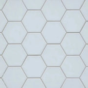 Hedron Sky Blue 5x4 Flat Hex Ceramic Wall Tile