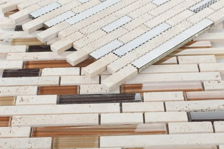 Linear Helios Stack 1x3 Glass Mosaic