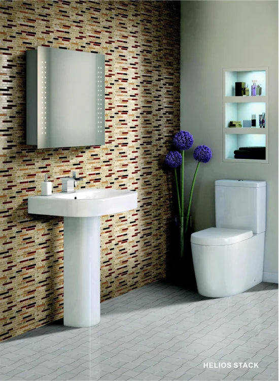 Linear Helios Stack 1x3 Glass Mosaic