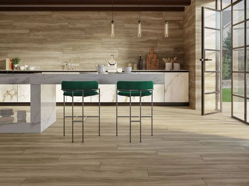 Helsinki Taupe 10x60 Plank Wood Look Porcelain Tile