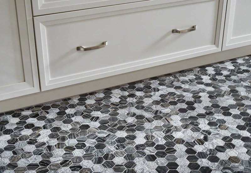 Henley 2 Hexagon Polished Marble Mosaic Tile