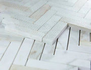 Chevron & Herringbone Calacatta Gold Herringbone Honed Marble Mosaic
