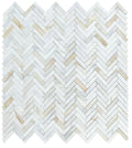 Chevron & Herringbone Calacatta Gold Herringbone Honed Marble Mosaic
