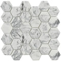 Rockart Statuary Hexagon 12x12 Natural Stone & Glass Mosaic