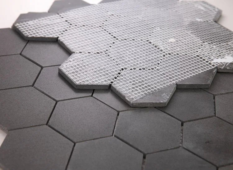 Hexagon 3x3 Basalt Mosaic