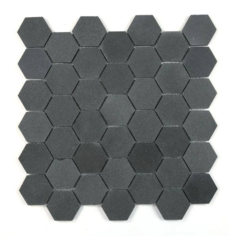 Hexagon Basalt 2x2 Mosaic Tile