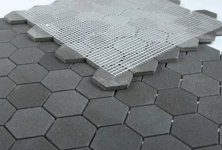 Hexagon Basalt 2x2 Mosaic Tile