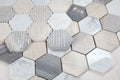 Hexagon Blue 2x2 Marble Mosaic
