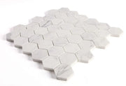 Hexagon Calacatta White 2x2 Polished Marble Mosaic