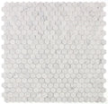 Hexagon Calacatta White 2x2 Honed Marble Mosaic