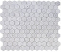 Hexagon Carrara 3x3 Honed Marble Mosaic